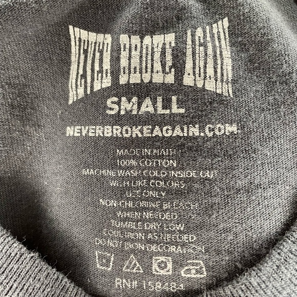 Never broke again punk monkey head black T-shirt - Picture 3 of 3